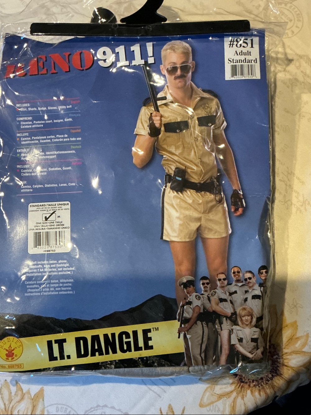 Lt. Dangle adult Costume - Tan Short Uniform